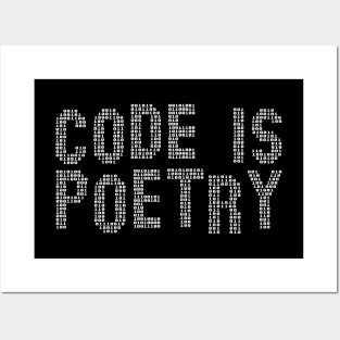 Code is poetry funny saying quote gift for programer Posters and Art